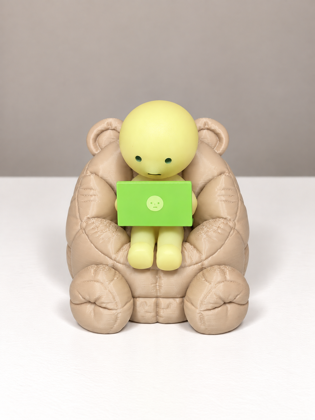 Teddy Bear Bean Bag Chair for Smiski