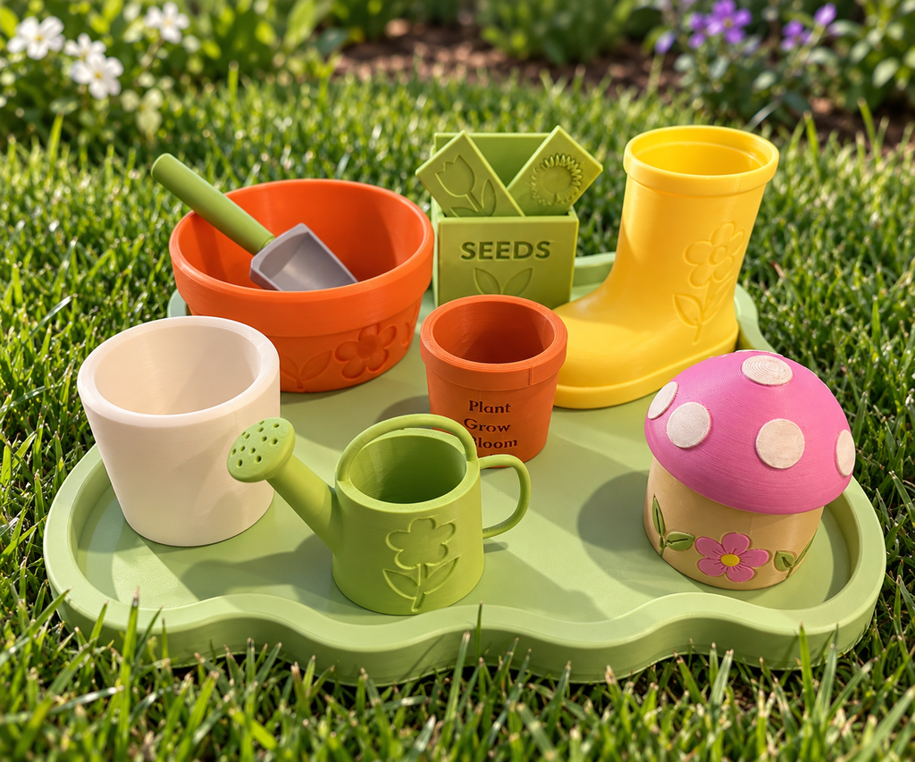Kids Gardening Pretend Play Set – 3D Printed Garden Kit
