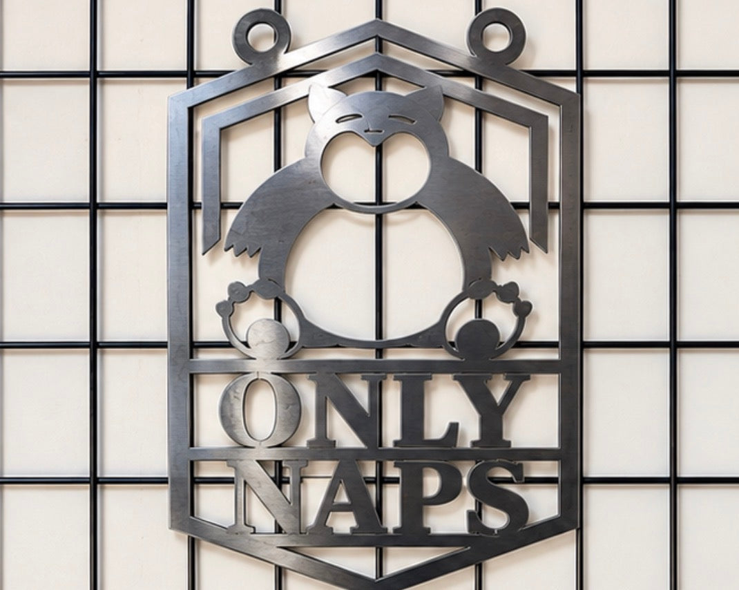 Sleepy Character  CNC Metal Wall Decor