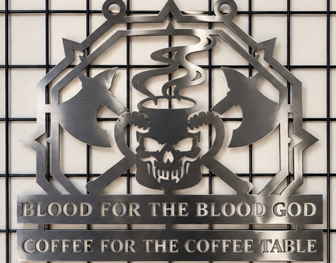 Coffee & Chaos CNC Metal Wall Decor