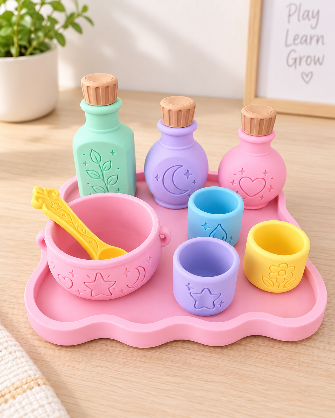 Pastel Potion Play Set – 3D Printed 9-Piece Set