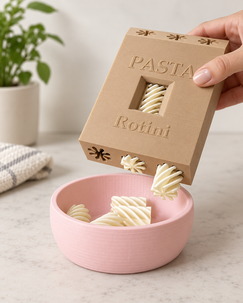 3D Printed Pasta Play Set & Rotini Dispenser